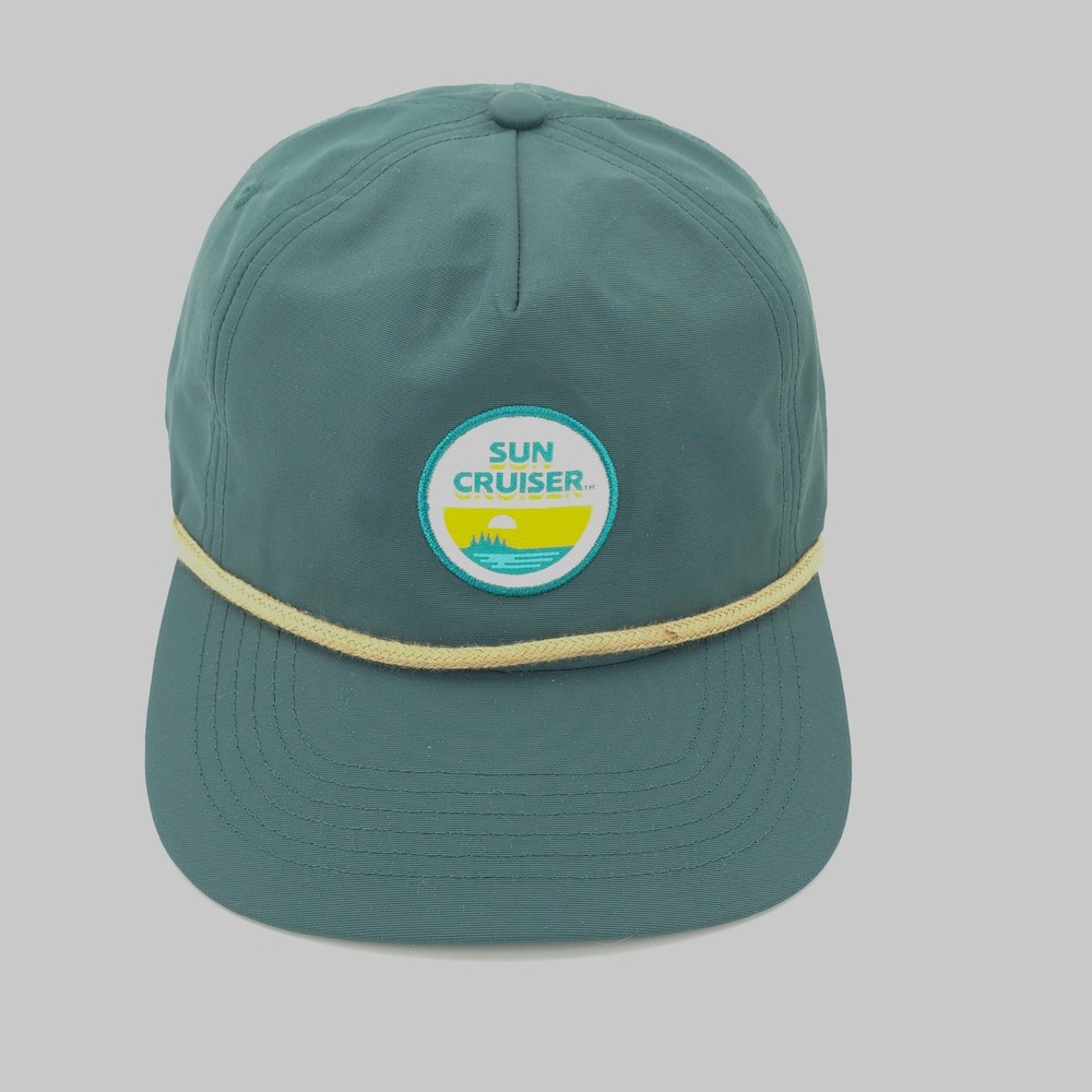 Sun Cruiser Hat Cap Mens Snapback Teal Blue Rope Outdoors Beach Surf Skate